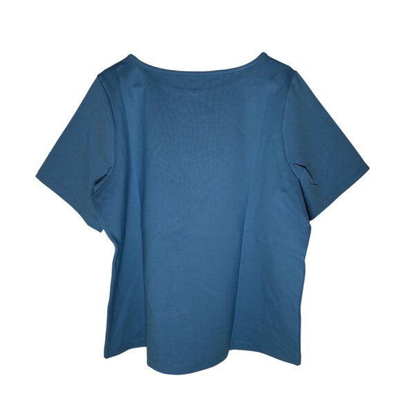 Betabrand Boxy Short Sleeve Hi-Low Top Women's Size Medium Blue NWOT! - Picture 5 of 6